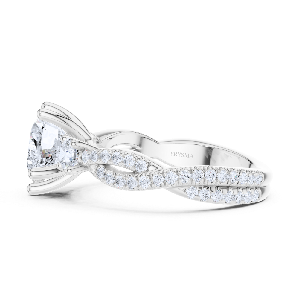 Radiant Heart Trilogy Pavé Ring