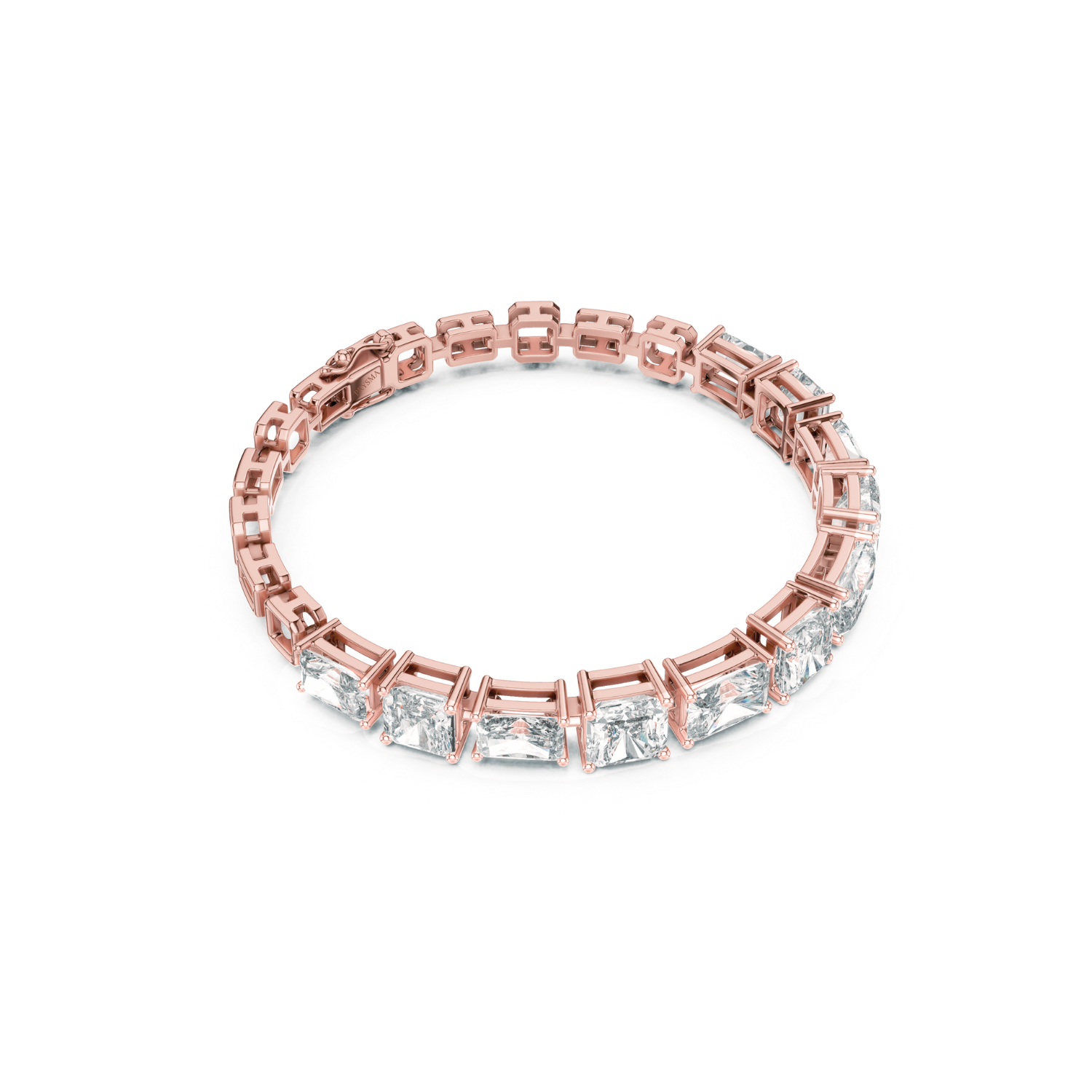 Princess-Cut Diamond Tennis Bracelet