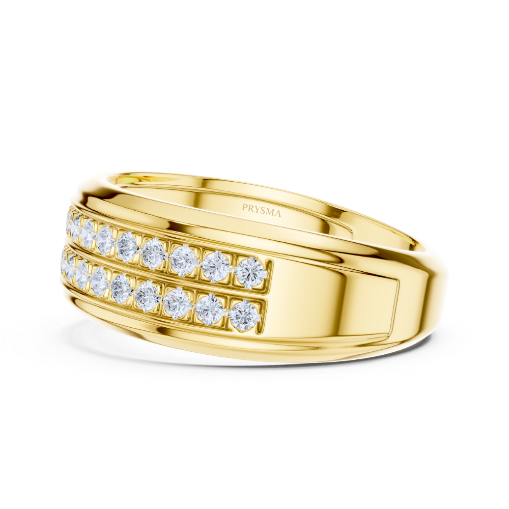 Eminence Triple Row Diamond Ring