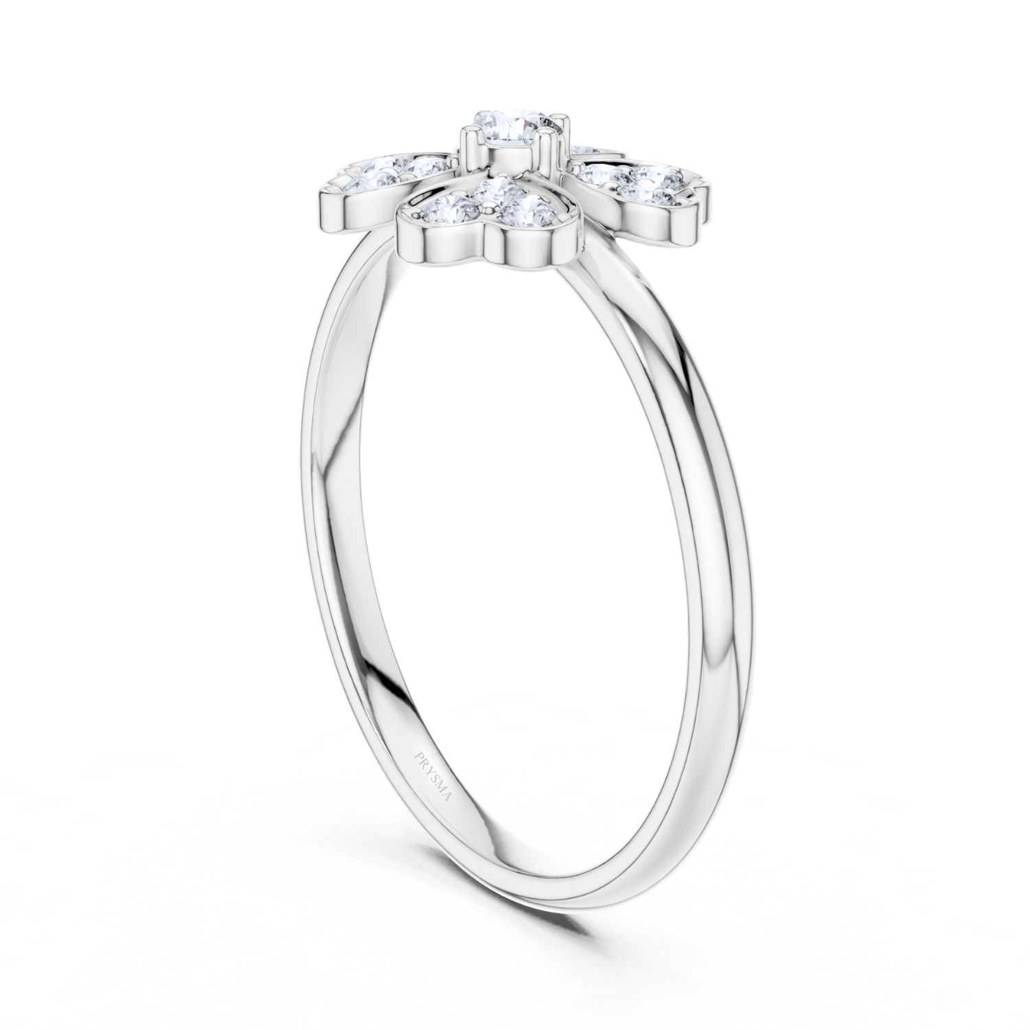 Blooming Diamond Clover Ring