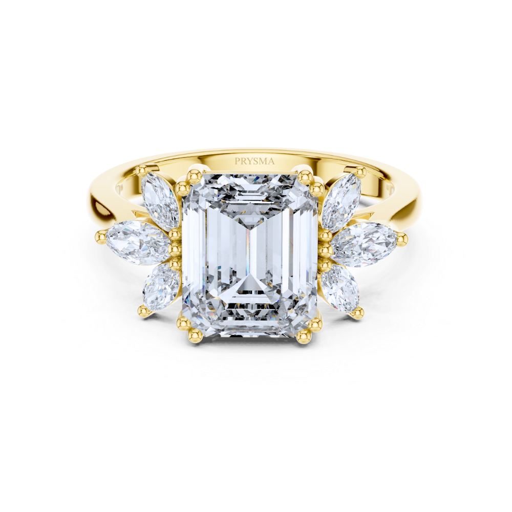 Diamond Blossom Crown Ring