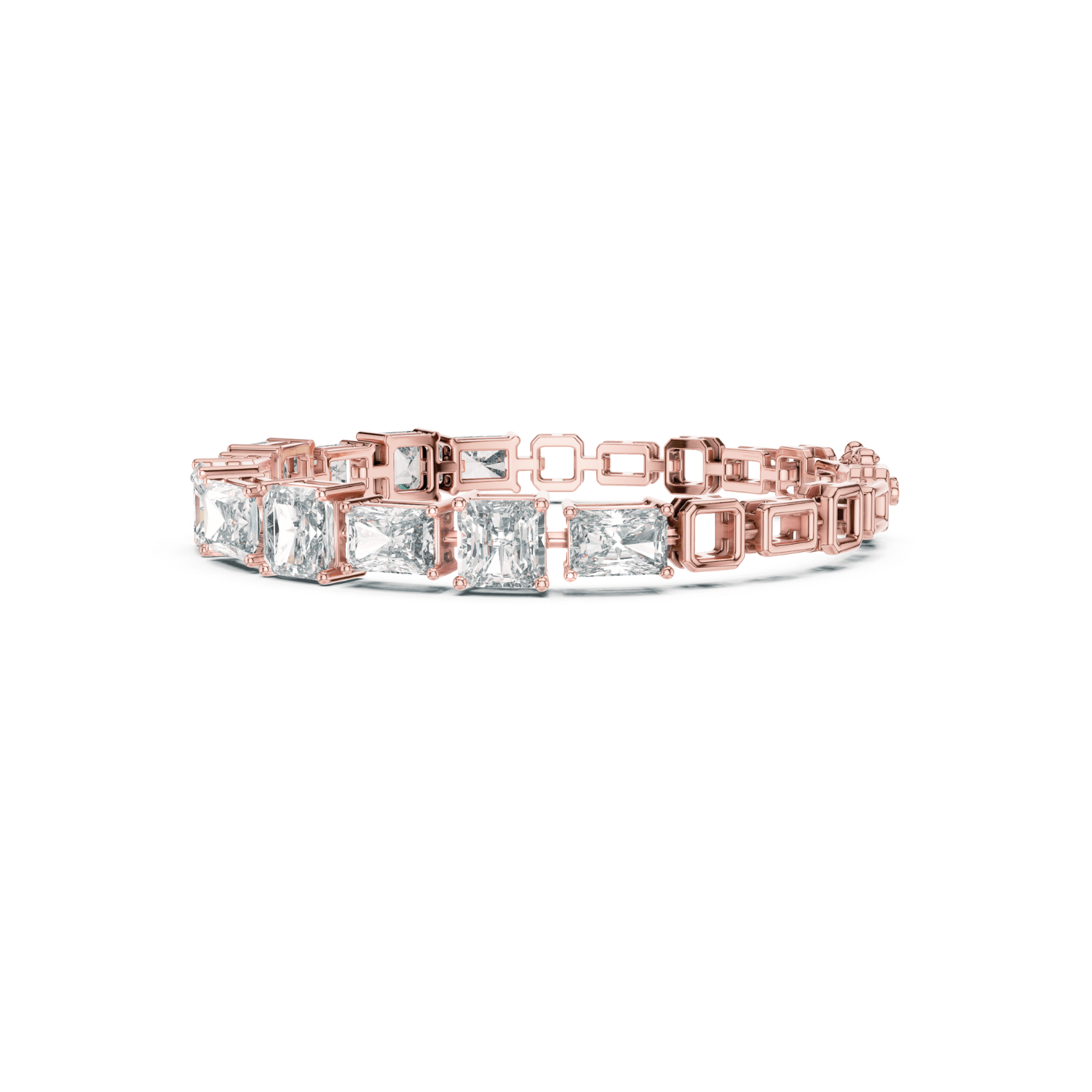 Princess-Cut Diamond Tennis Bracelet