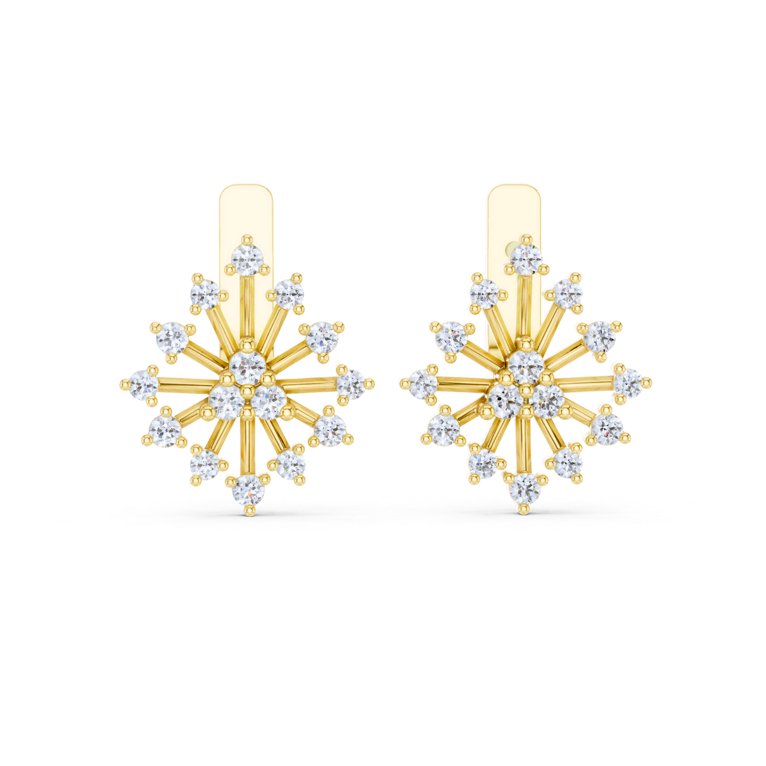 Radiant Starburst Diamond Earrings