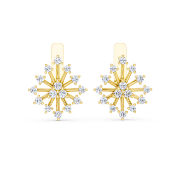 Radiant Starburst Diamond Earrings