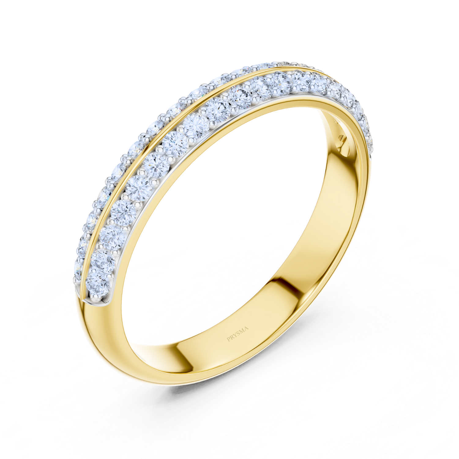 Double Row Diamond Pave Band