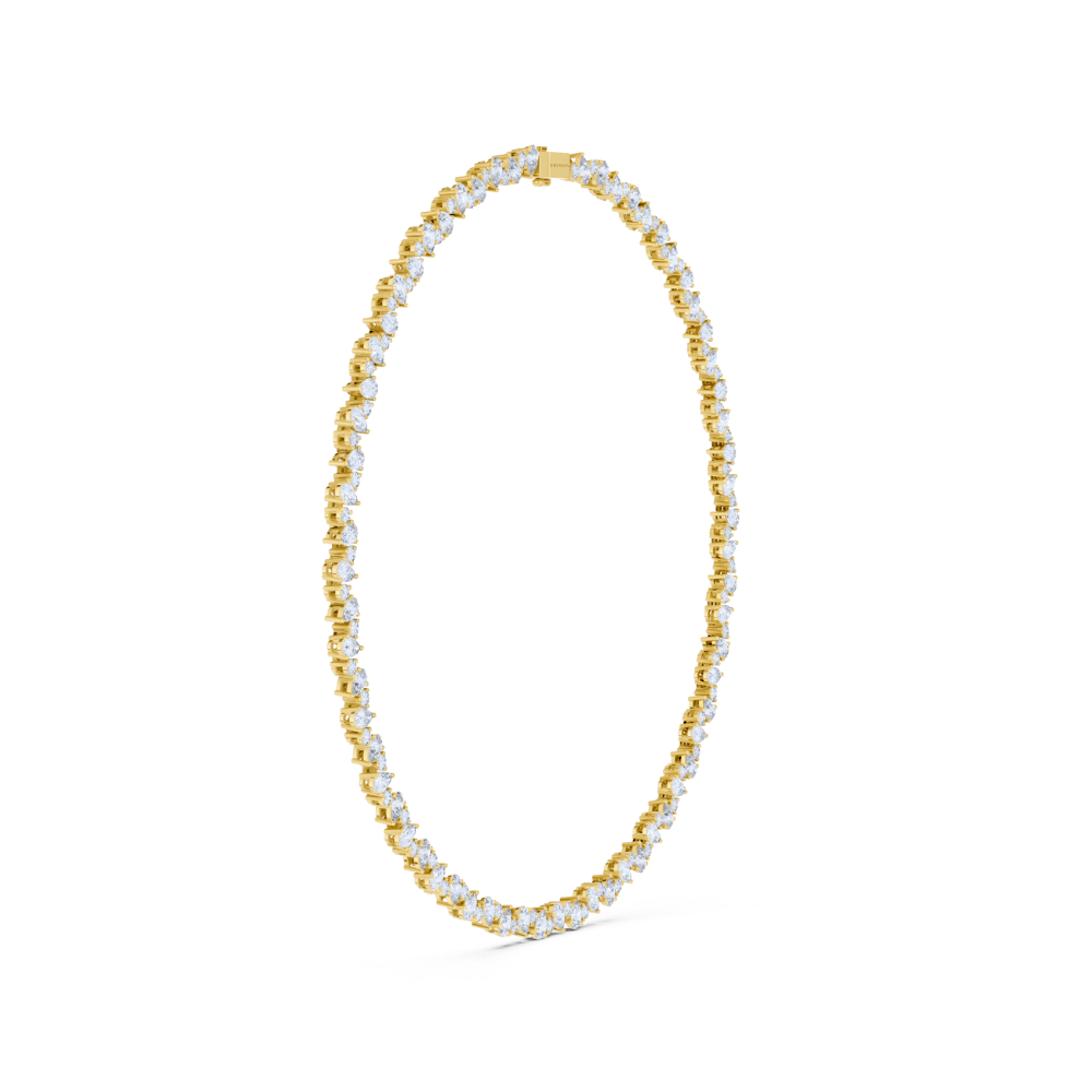 Eternal Pear Diamond Tennis Necklace