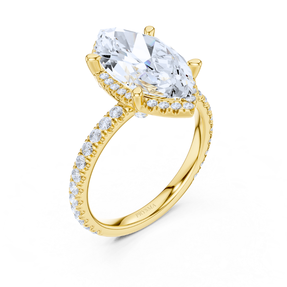 Celeste Marquise Halo Ring