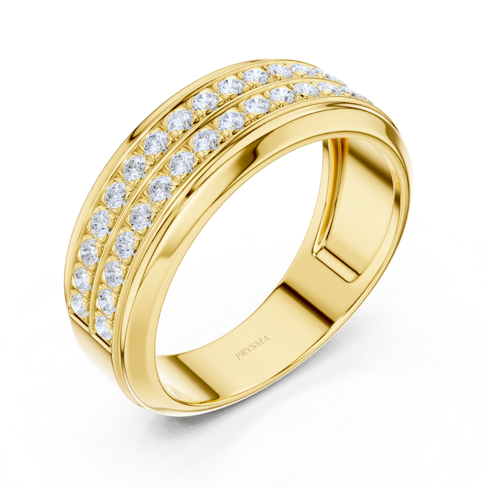 Eminence Triple Row Diamond Ring