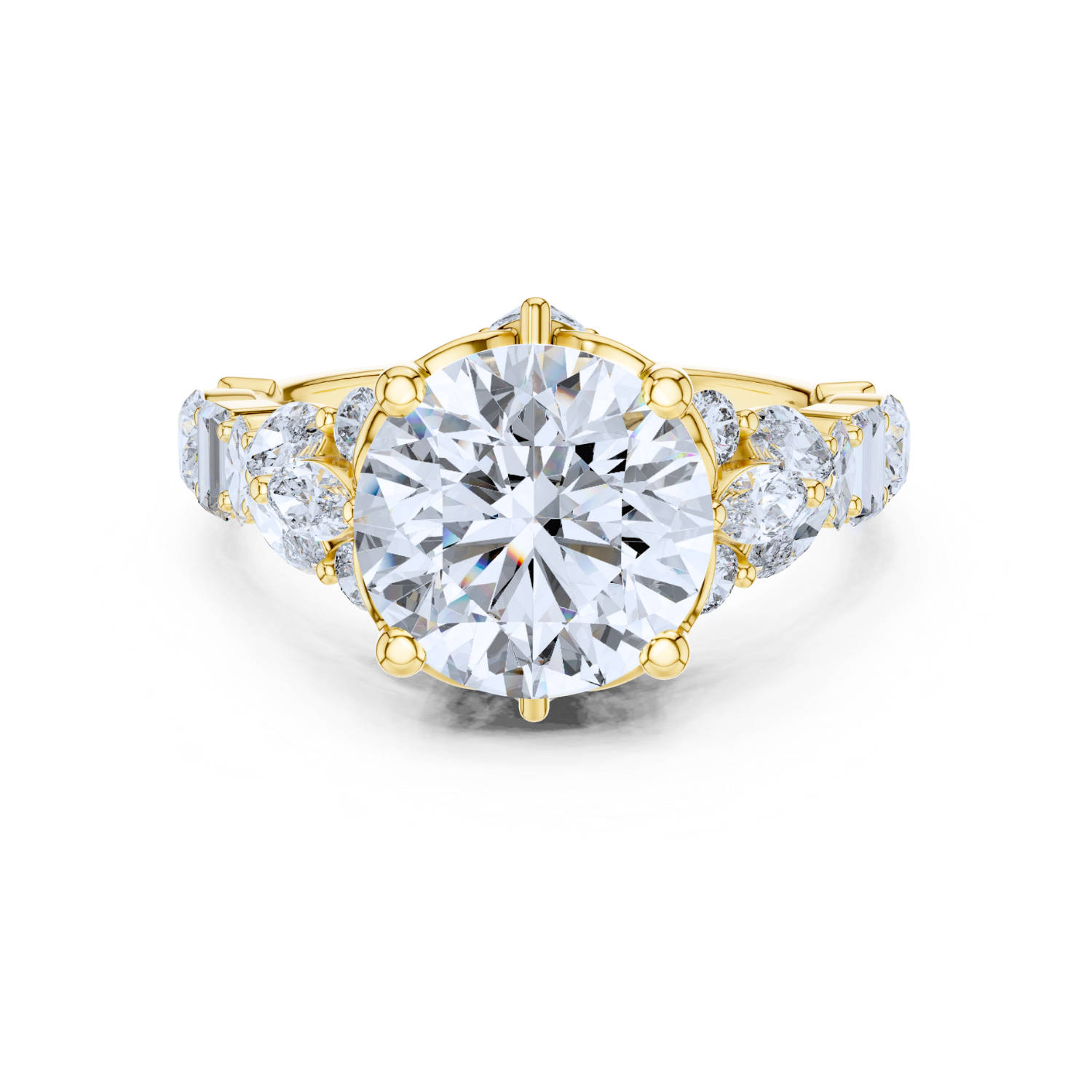 Grandeur Oval-Cut Multi-Stone Diamond Ring