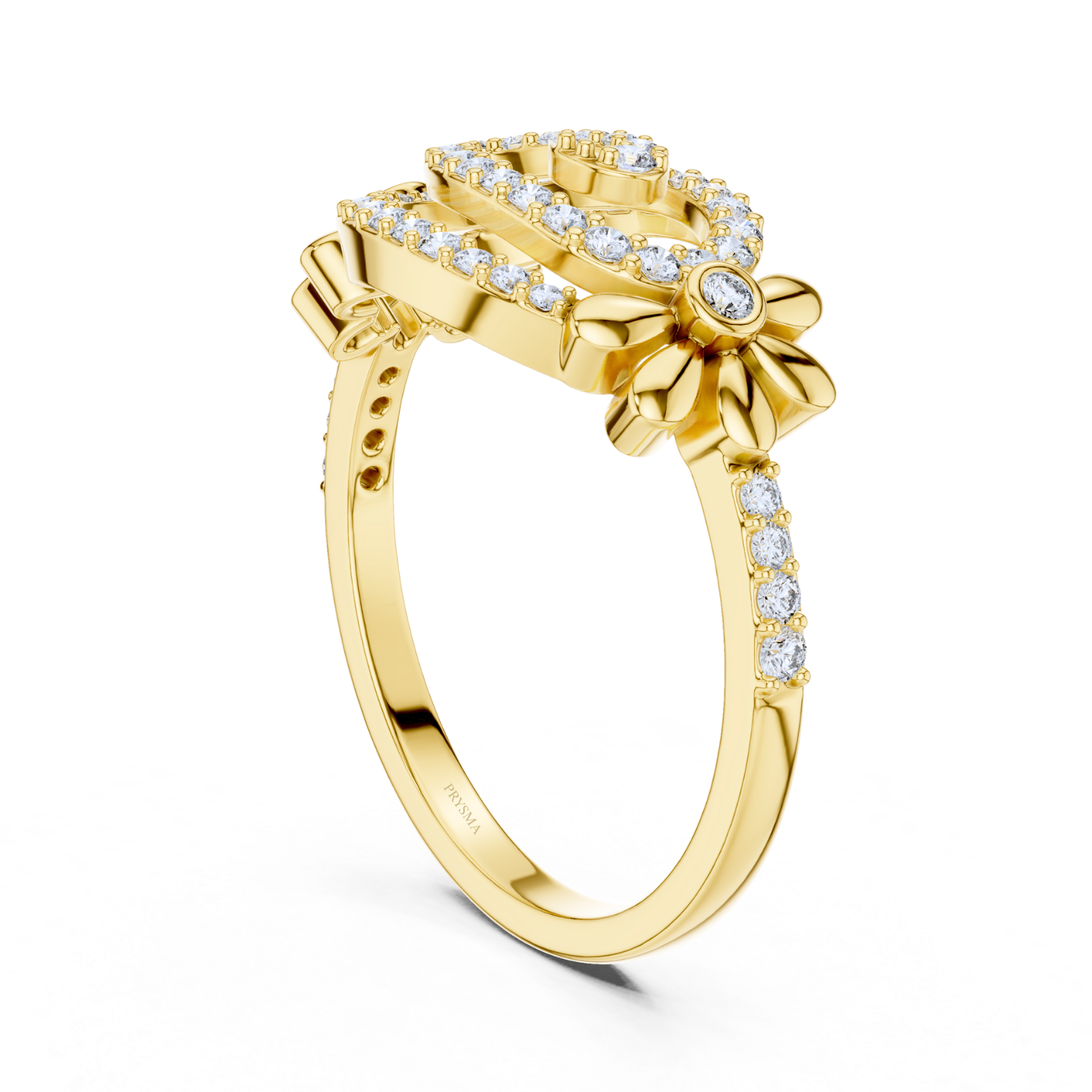 Floral Elegance Diamond Ring