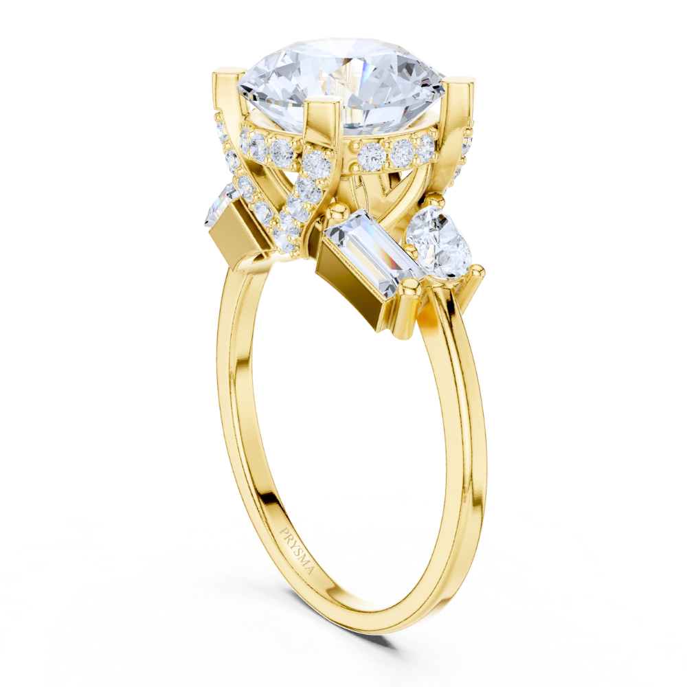 Radiance Grandeur Three-Stone Ring