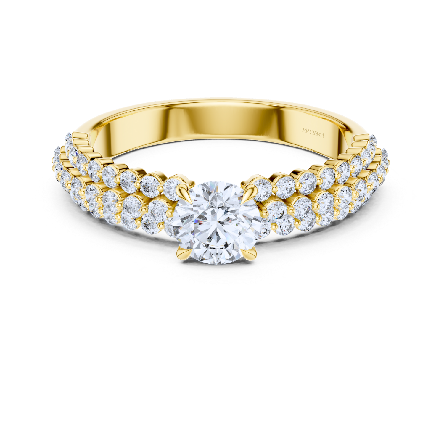 Aurelia Double Row Lab Diamond Solitaire Ring