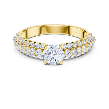 Aurelia Double Row Lab Diamond Solitaire Ring