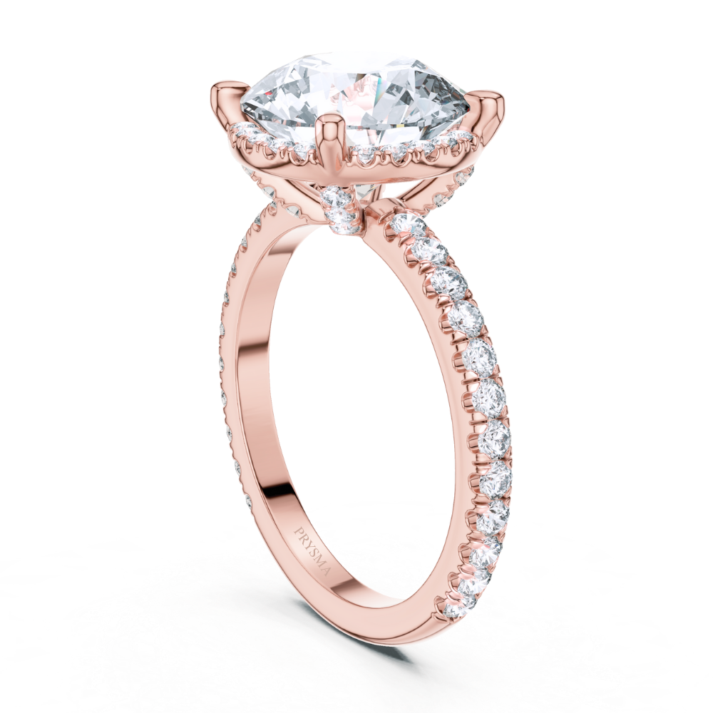 Radiant Halo Round Diamond Ring