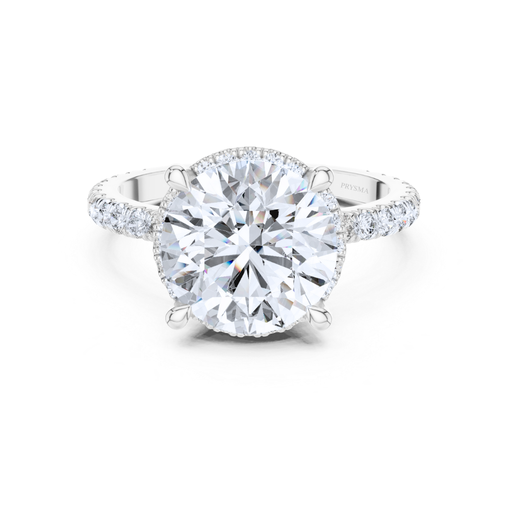 Radiant Halo Round Diamond Ring