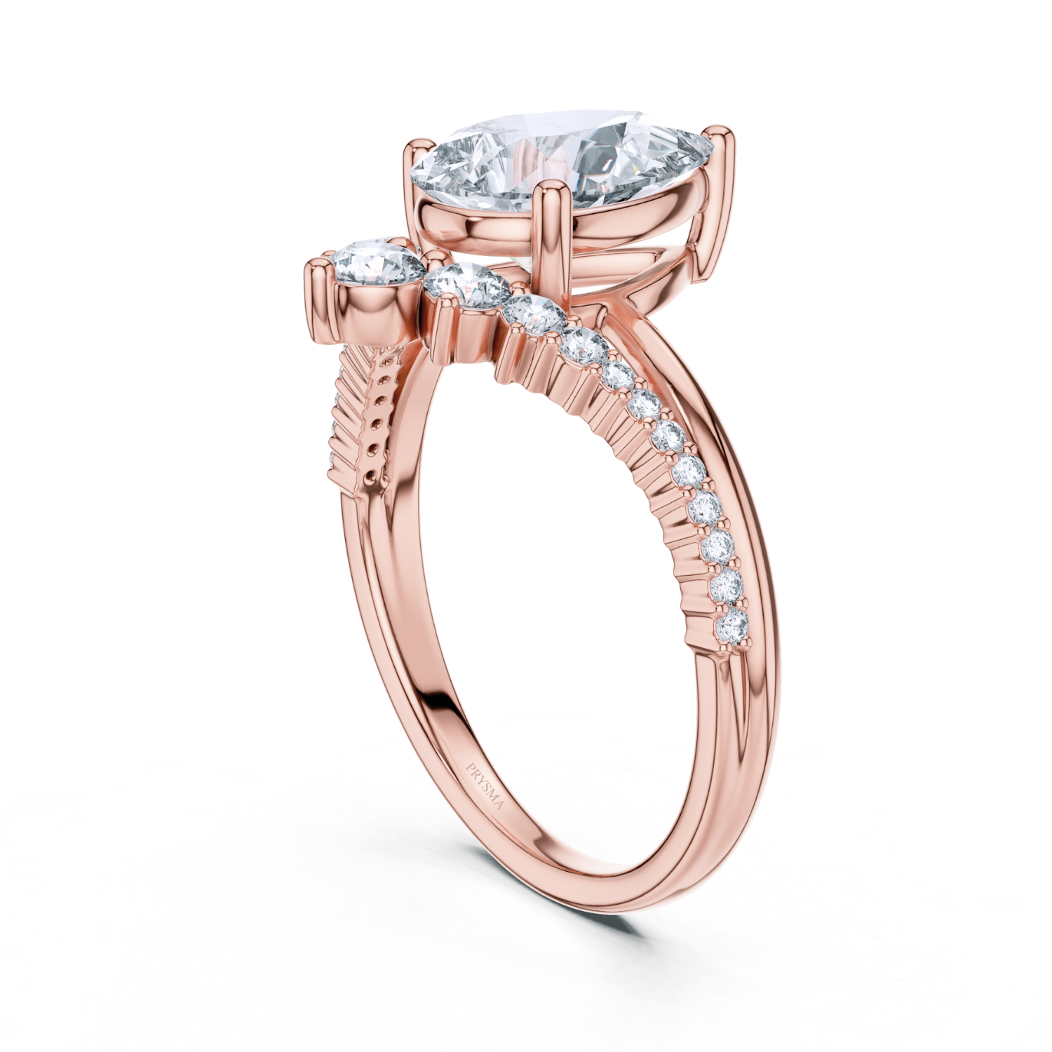 Majestic Pear-Cut Diamond Crossover Ring