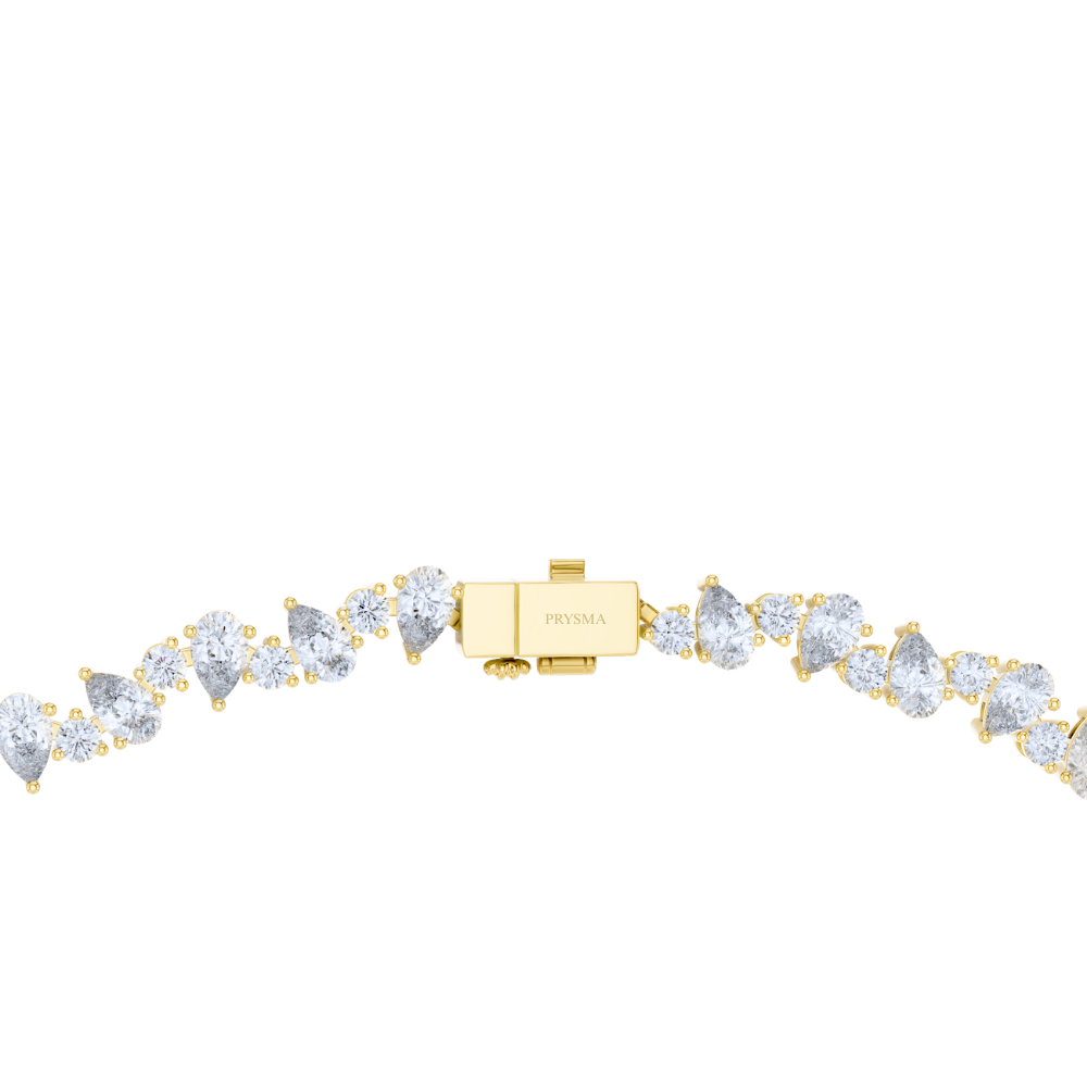 Eternal Pear Diamond Tennis Necklace