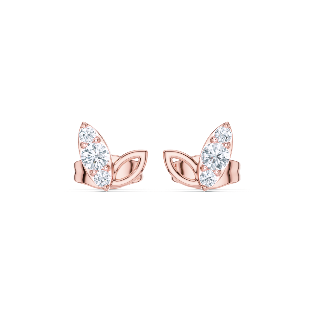 Diamond Petal Whisper Studs