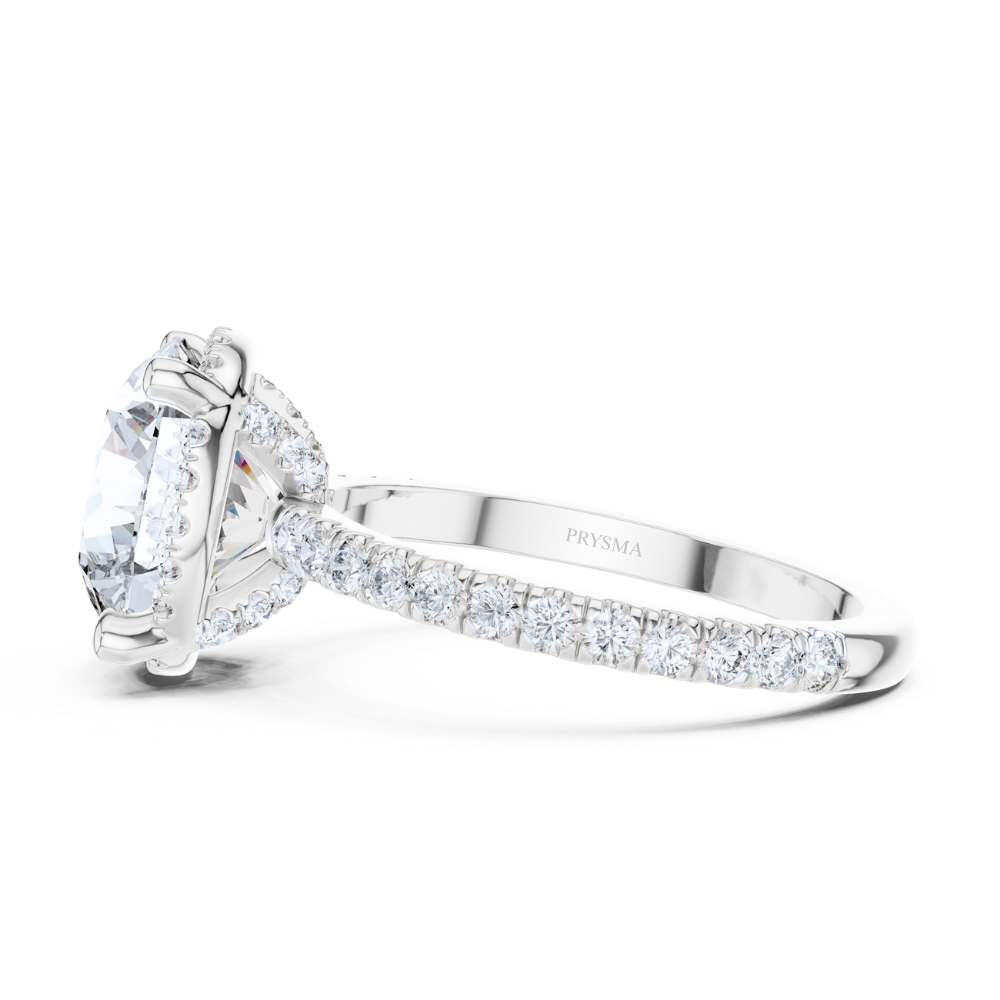 Radiant Halo Round Diamond Ring