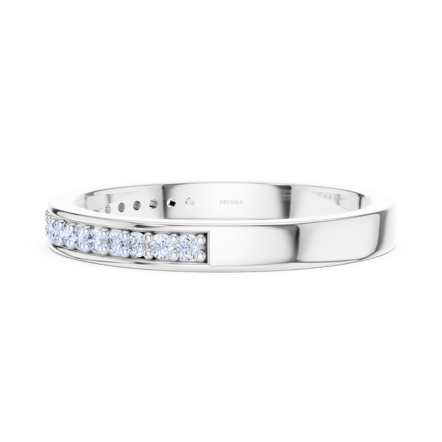 Golden Glint Channel Diamond Ring