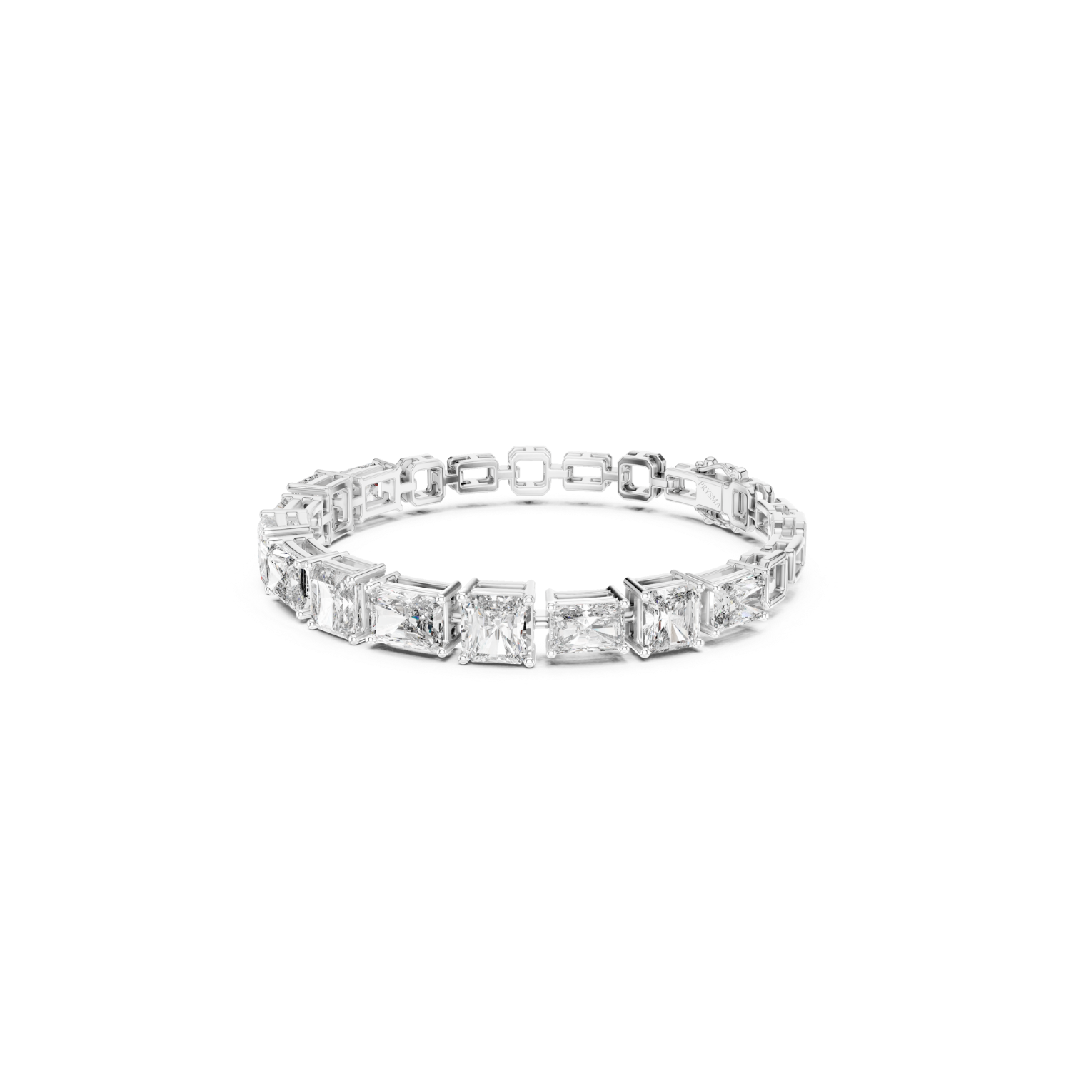 Princess-Cut Diamond Tennis Bracelet