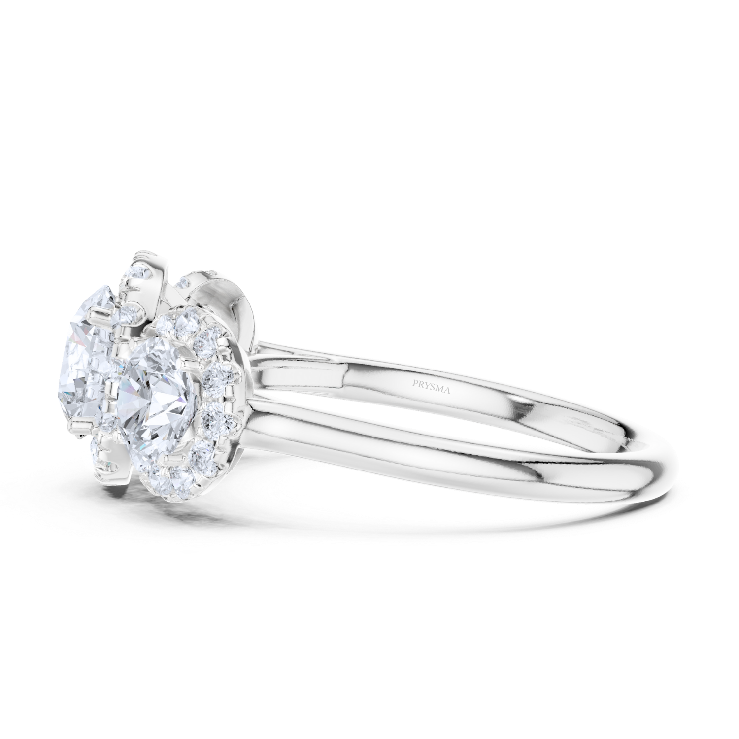 Triple Halo Diamond Ring