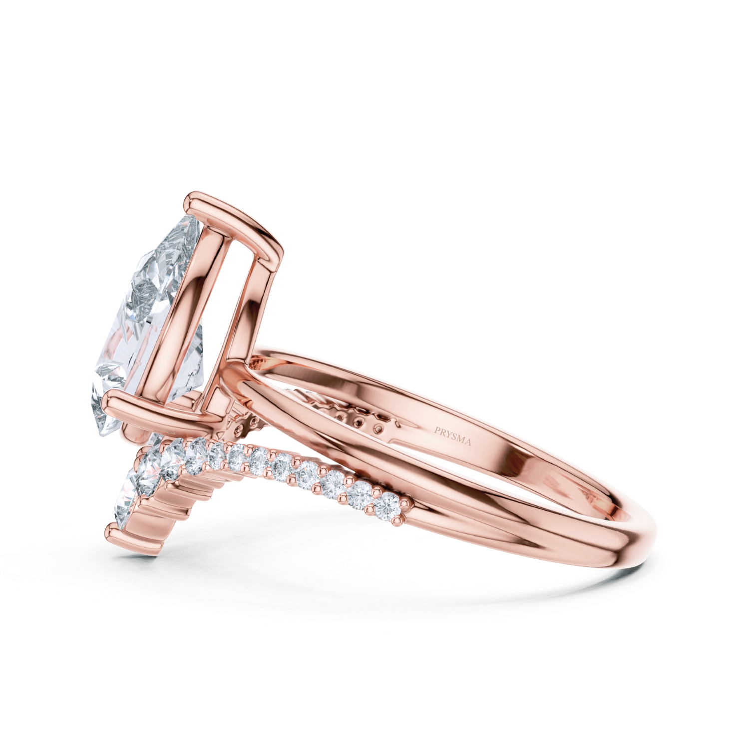 Majestic Pear-Cut Diamond Crossover Ring