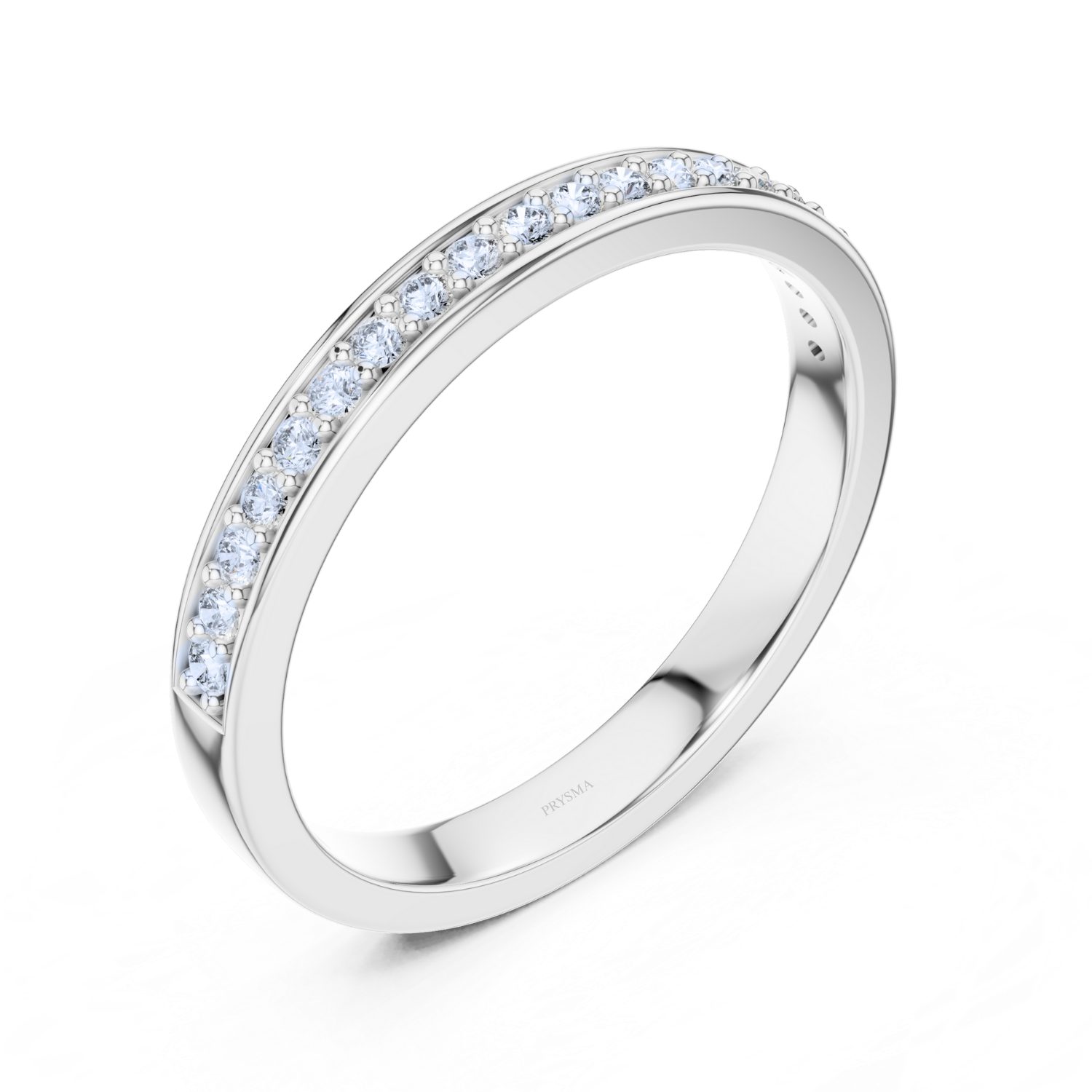 Golden Glint Channel Diamond Ring