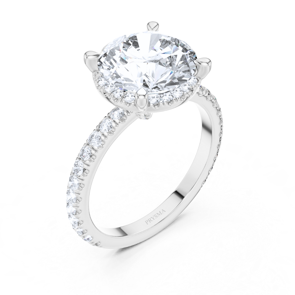 Radiant Halo Round Diamond Ring