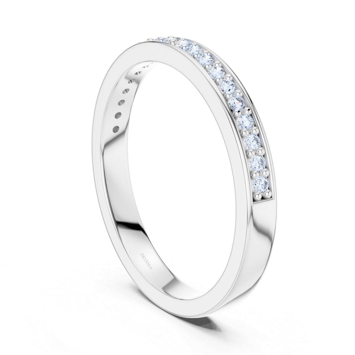 Golden Glint Channel Diamond Ring