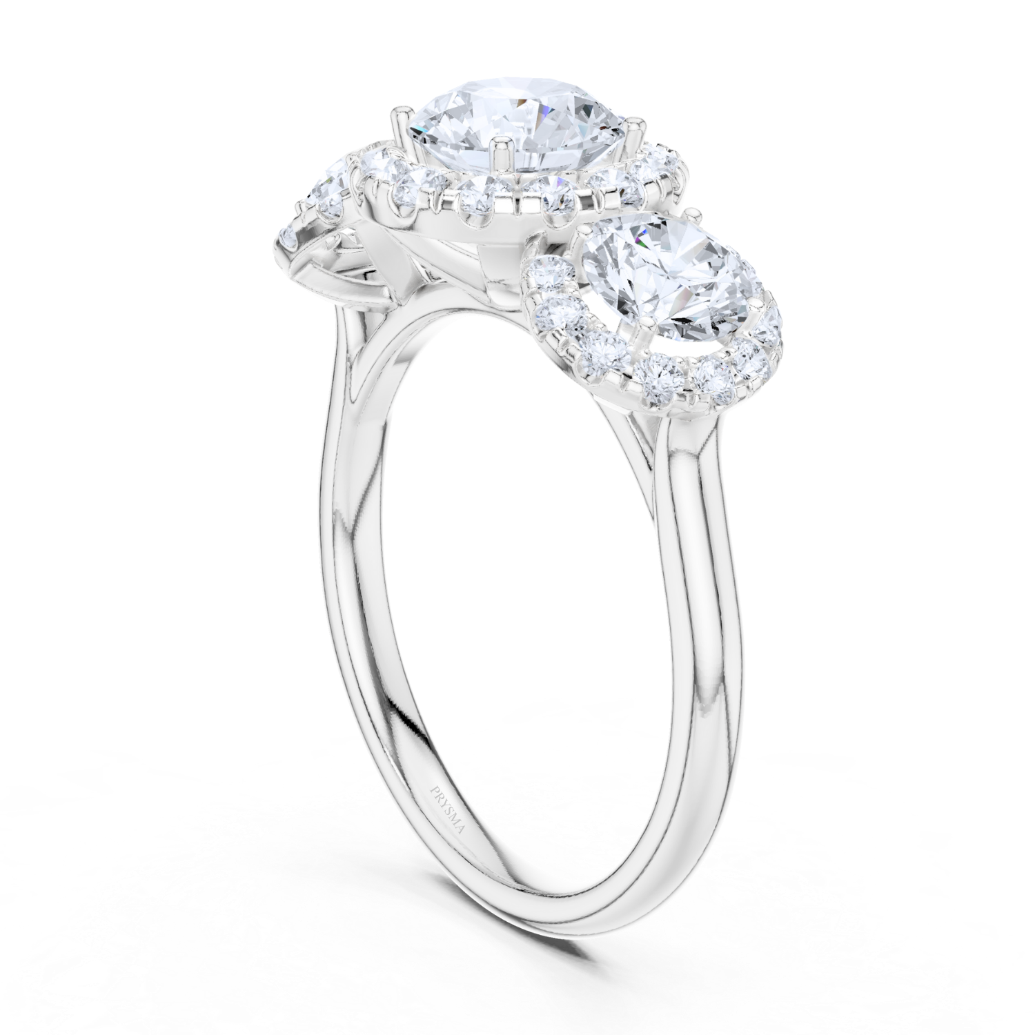 Triple Halo Diamond Ring