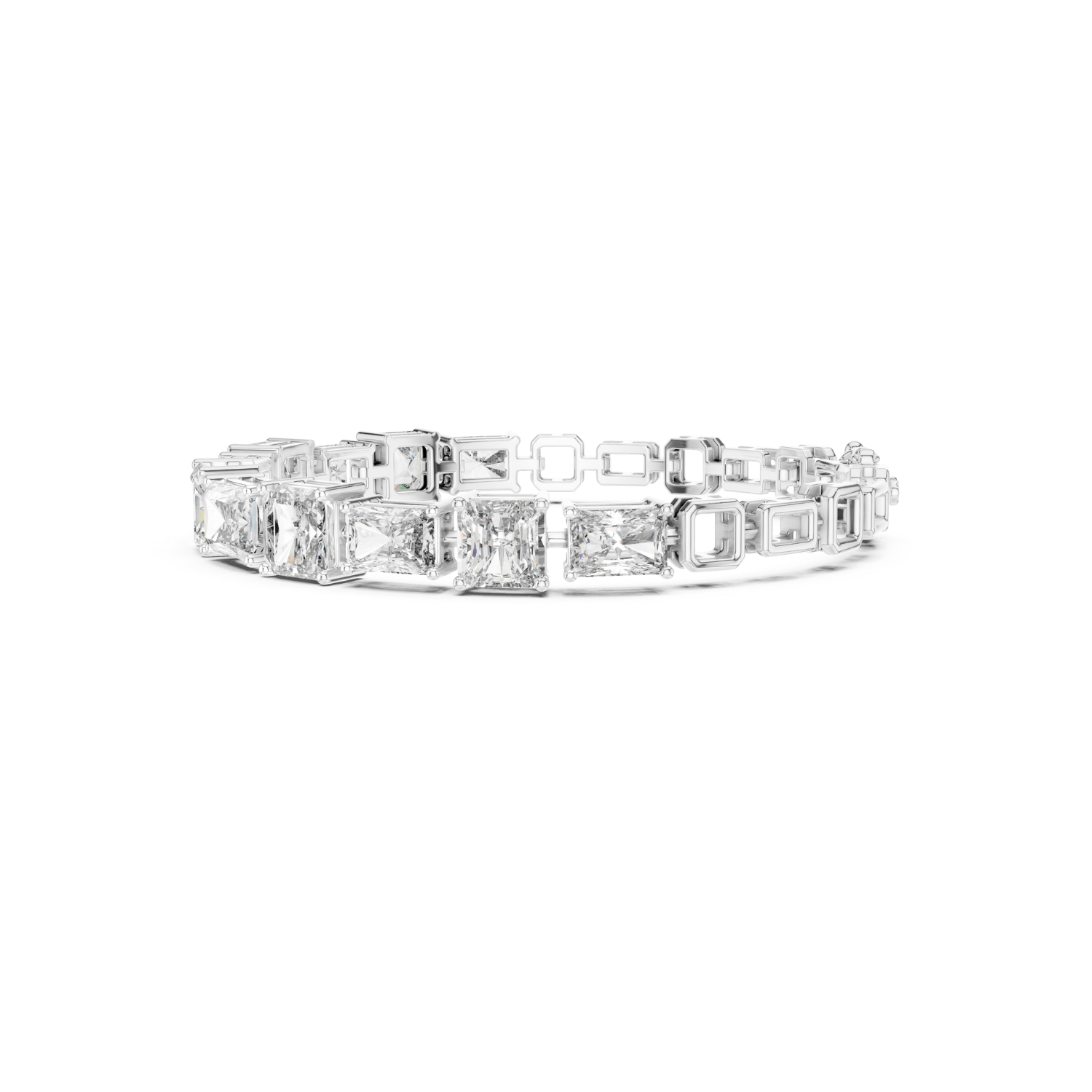 Princess-Cut Diamond Tennis Bracelet