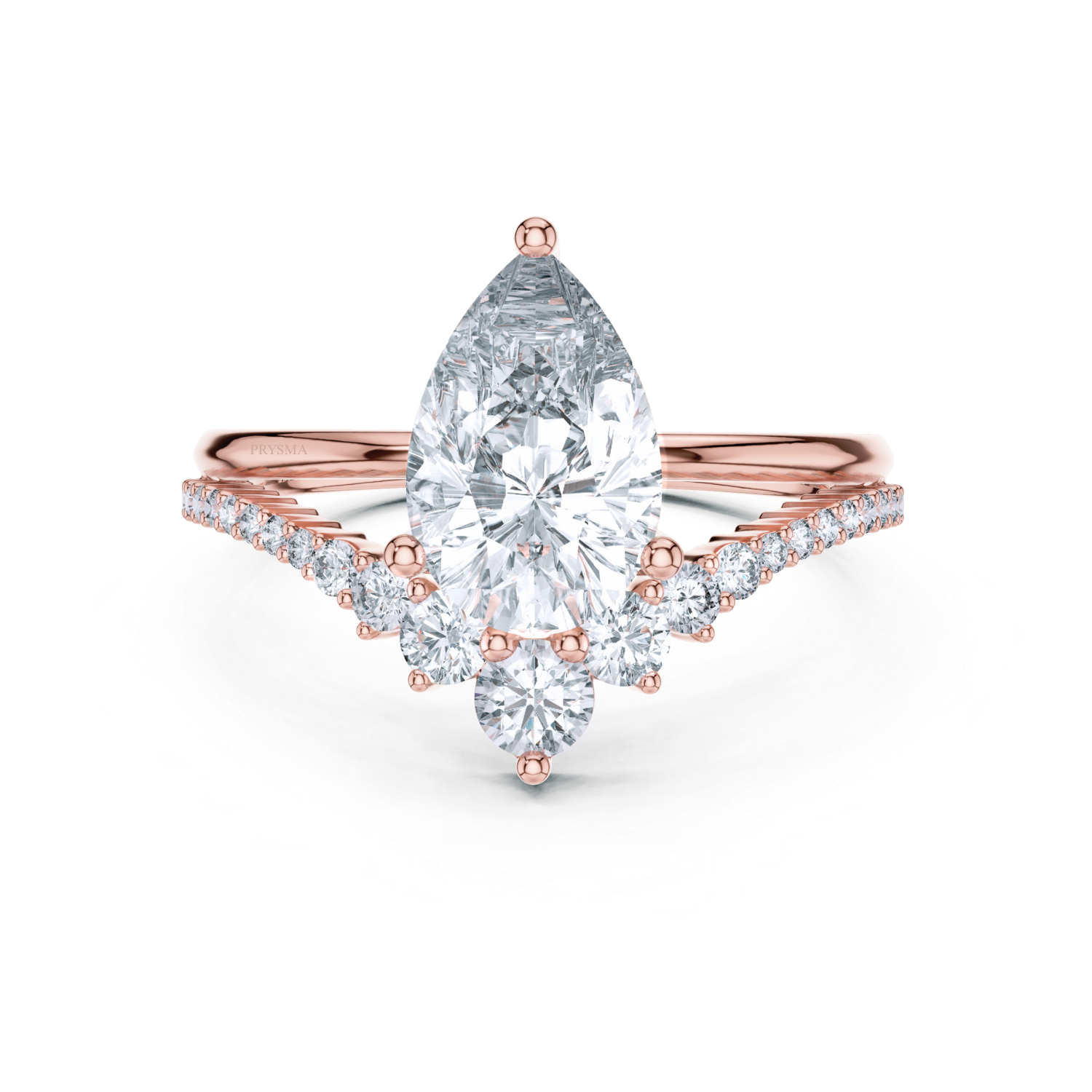 Majestic Pear-Cut Diamond Crossover Ring