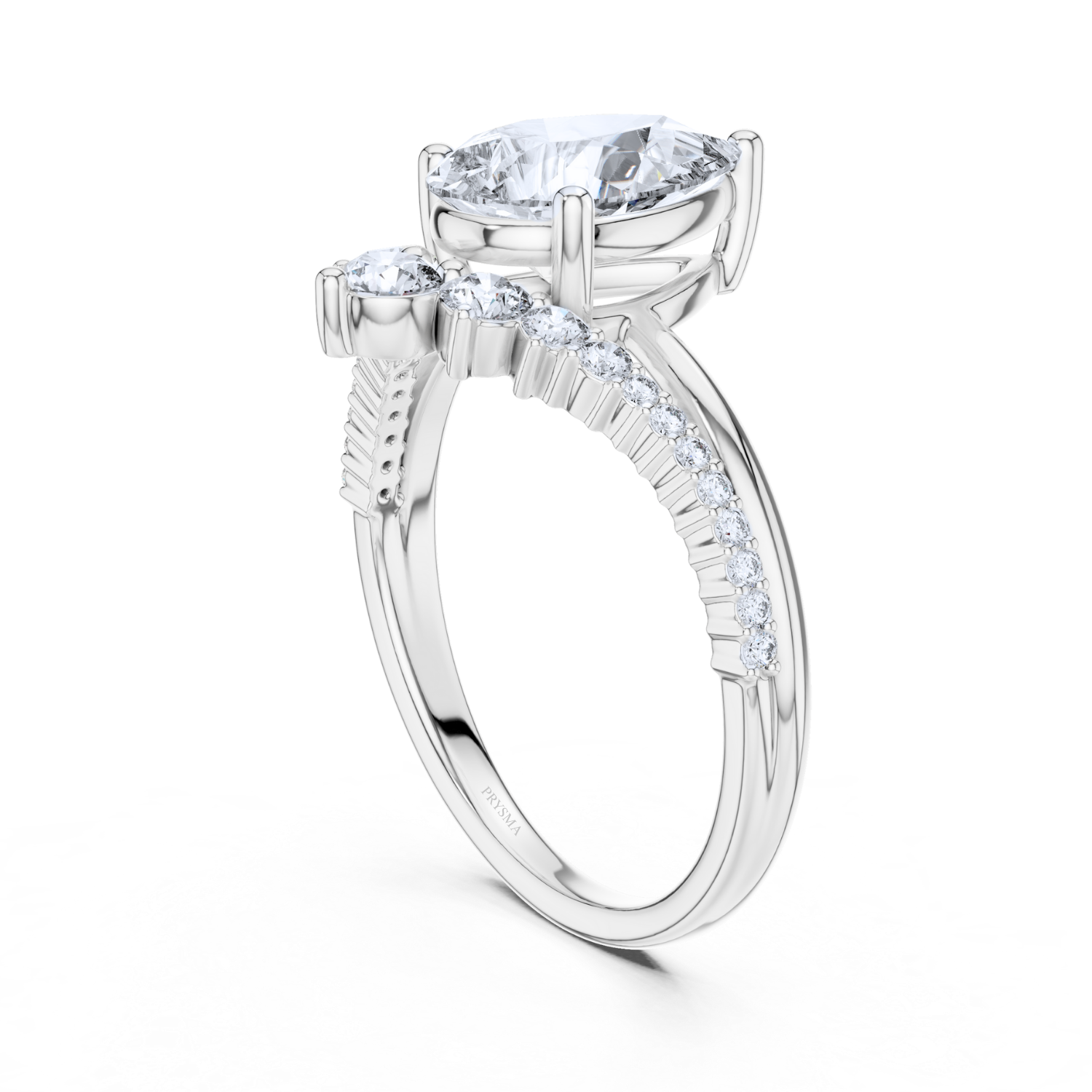 Majestic Pear-Cut Diamond Crossover Ring
