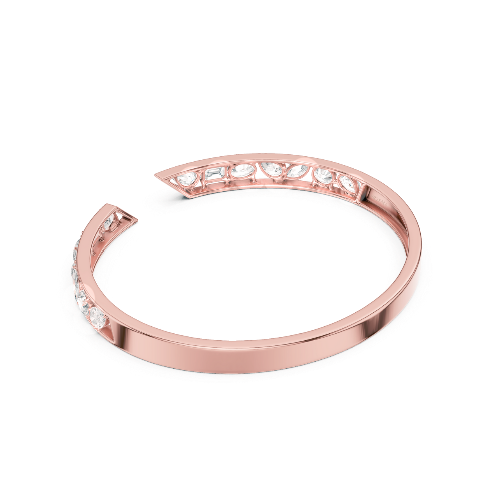 V-Edge Diamond Open Bangle