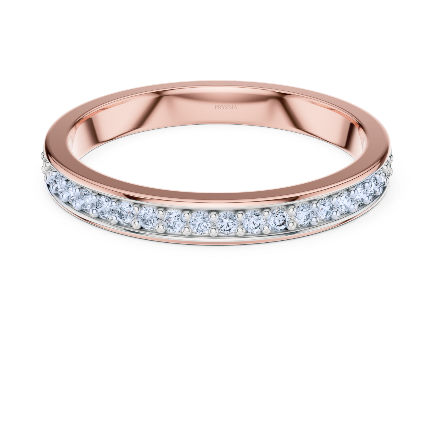Golden Glint Channel Diamond Ring