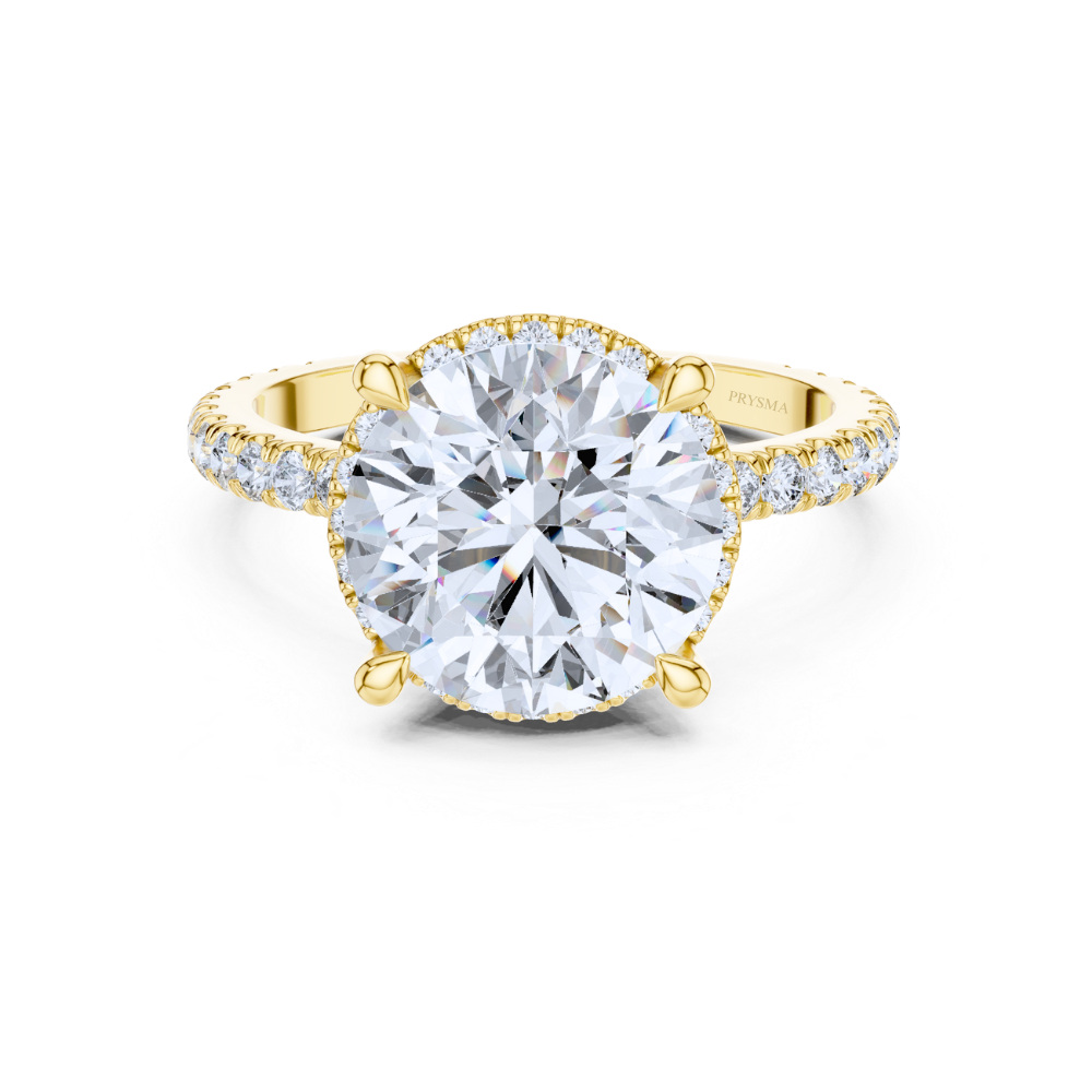Radiant Halo Round Diamond Ring