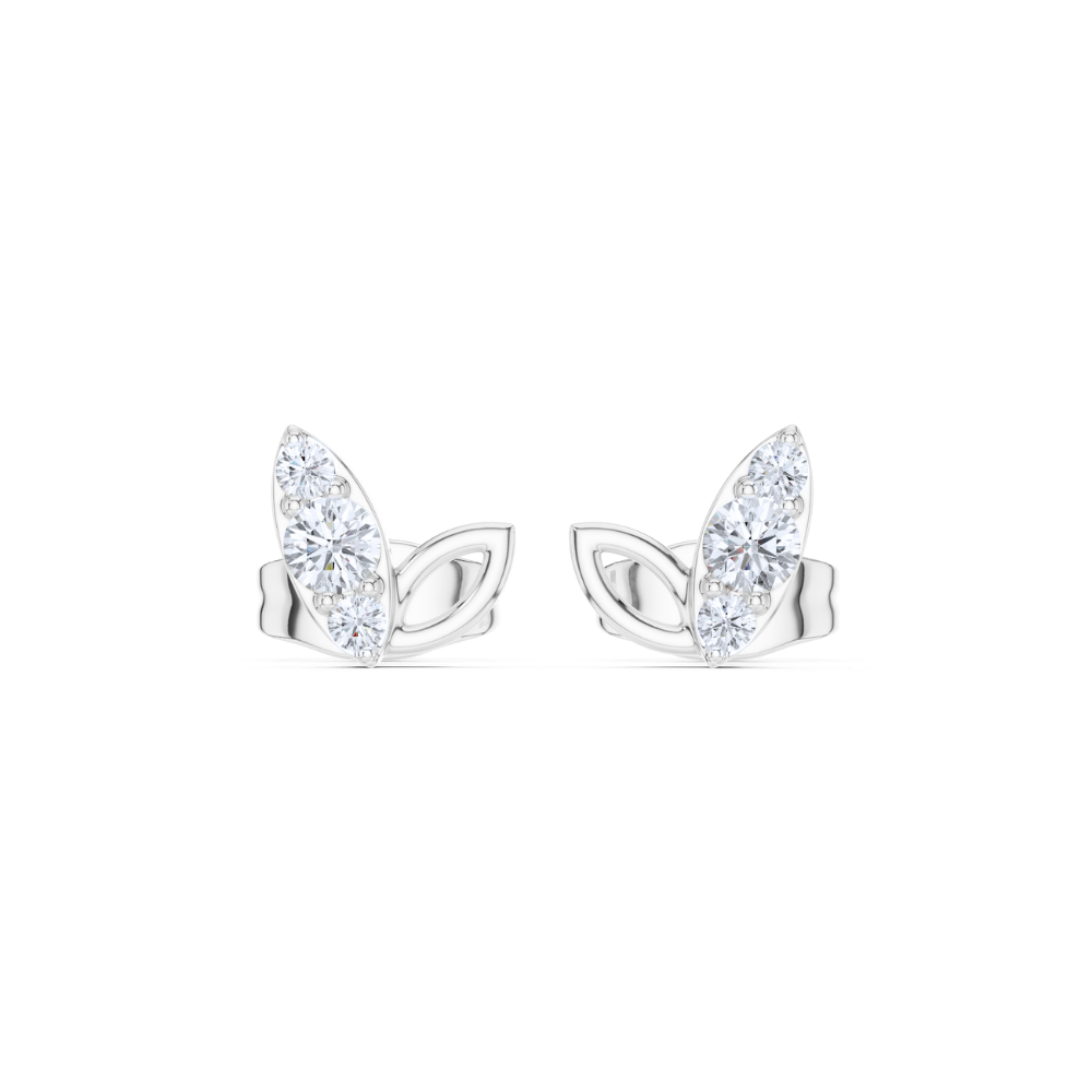 Diamond Petal Whisper Studs