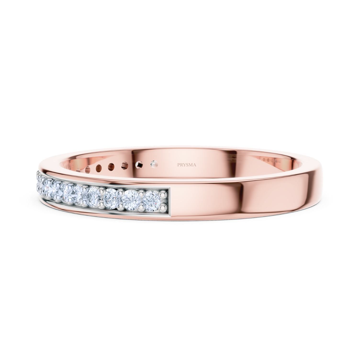 Golden Glint Channel Diamond Ring
