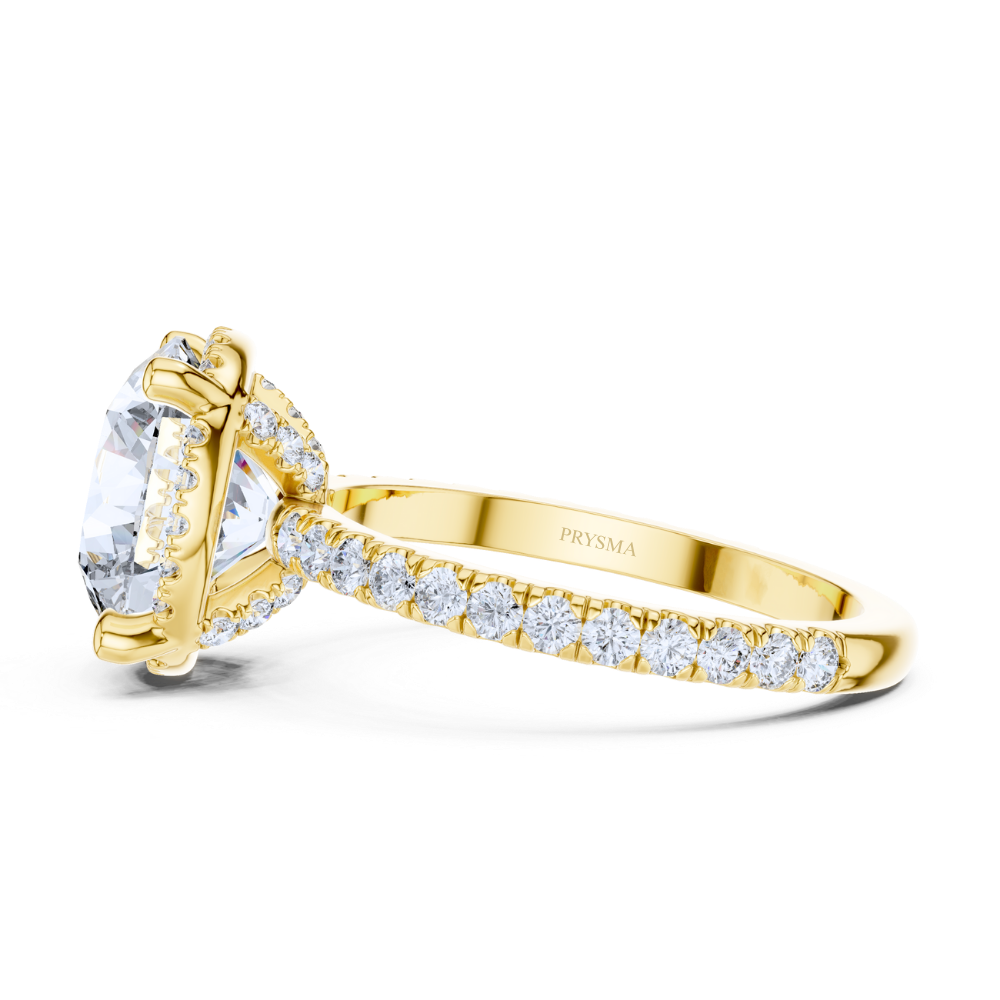 Radiant Halo Round Diamond Ring