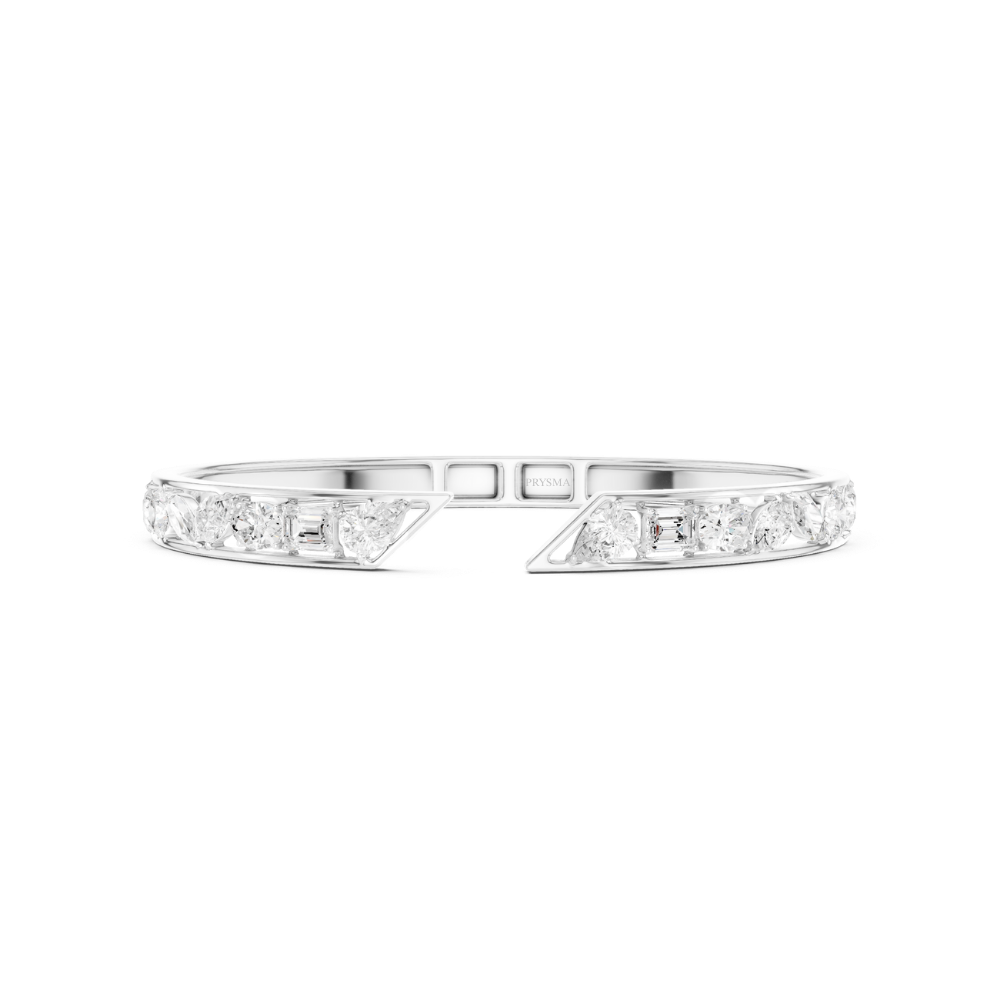 V-Edge Diamond Open Bangle