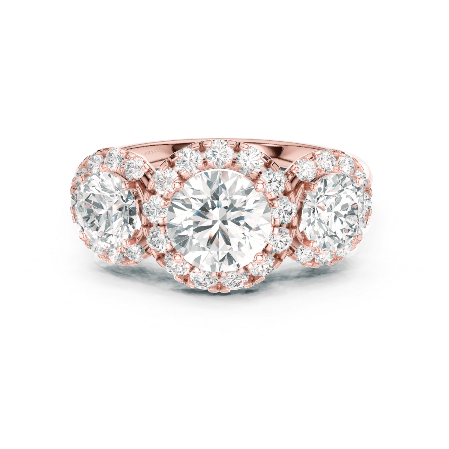 Triple Halo Diamond Ring