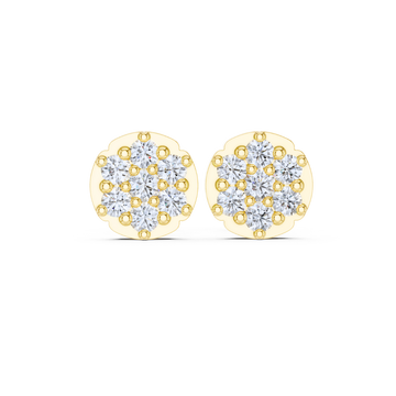 Classic Cluster Diamond Stud Earrings