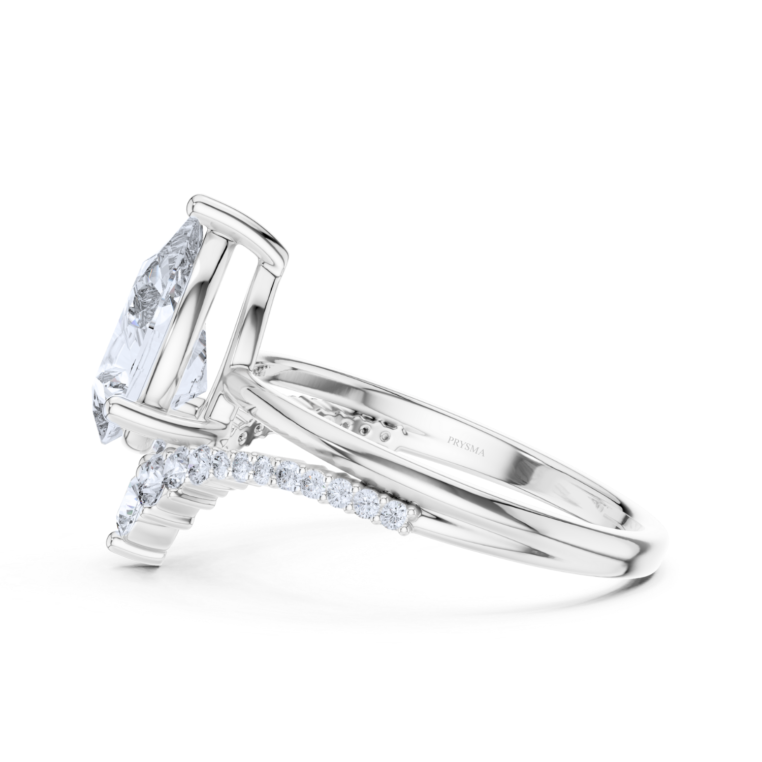Majestic Pear-Cut Diamond Crossover Ring