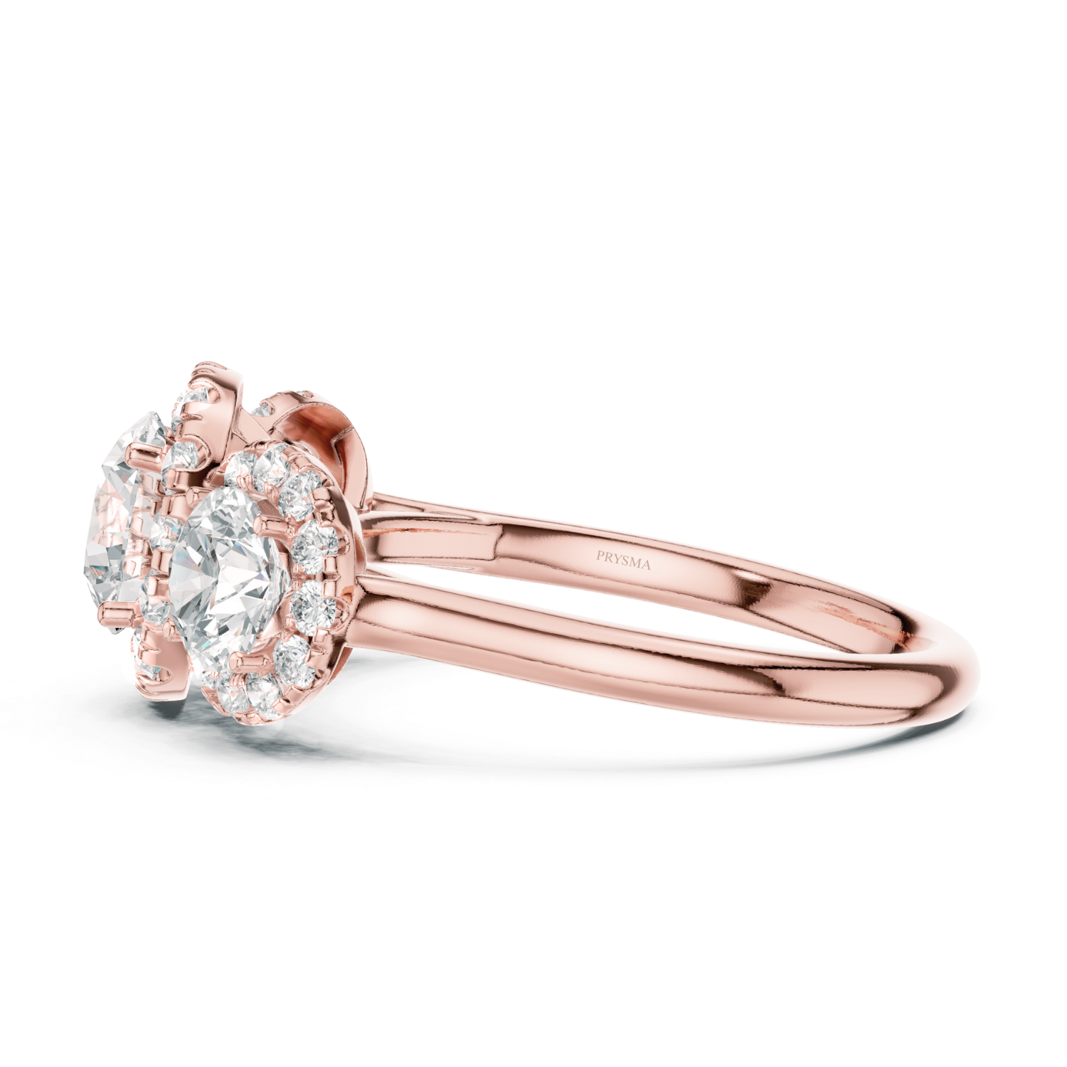 Triple Halo Diamond Ring