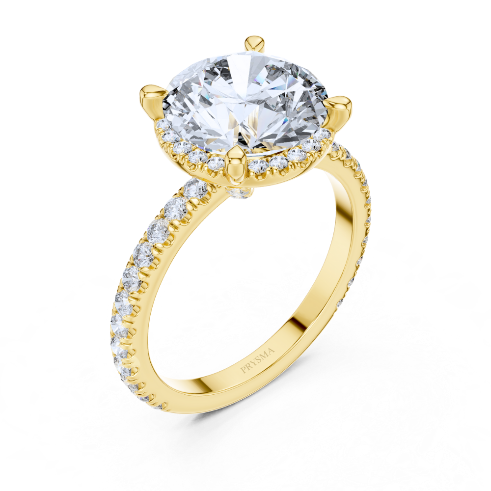 Radiant Halo Round Diamond Ring
