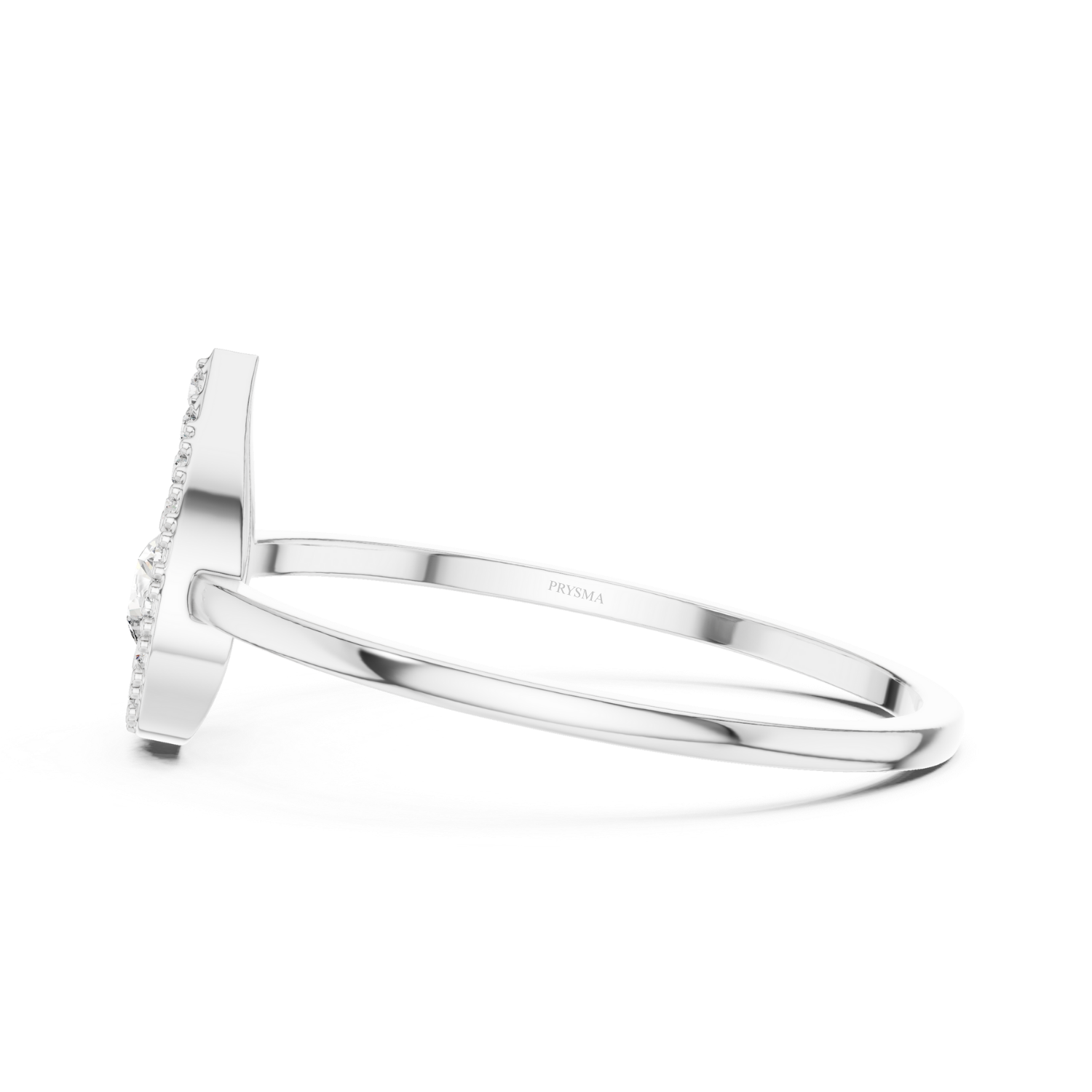 Heart-Shaped Halo Diamond Ring