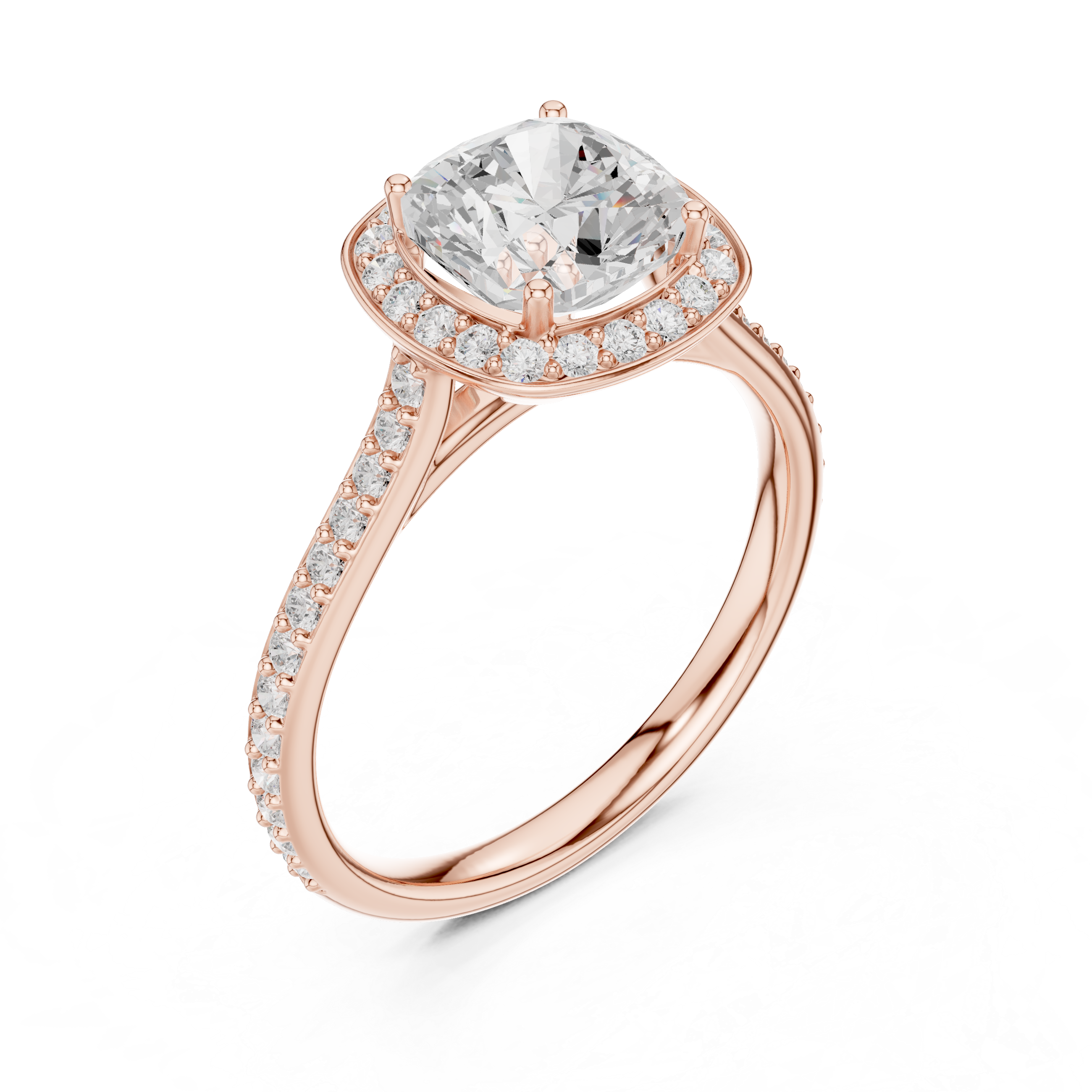Celestine Cushion Frame Ring