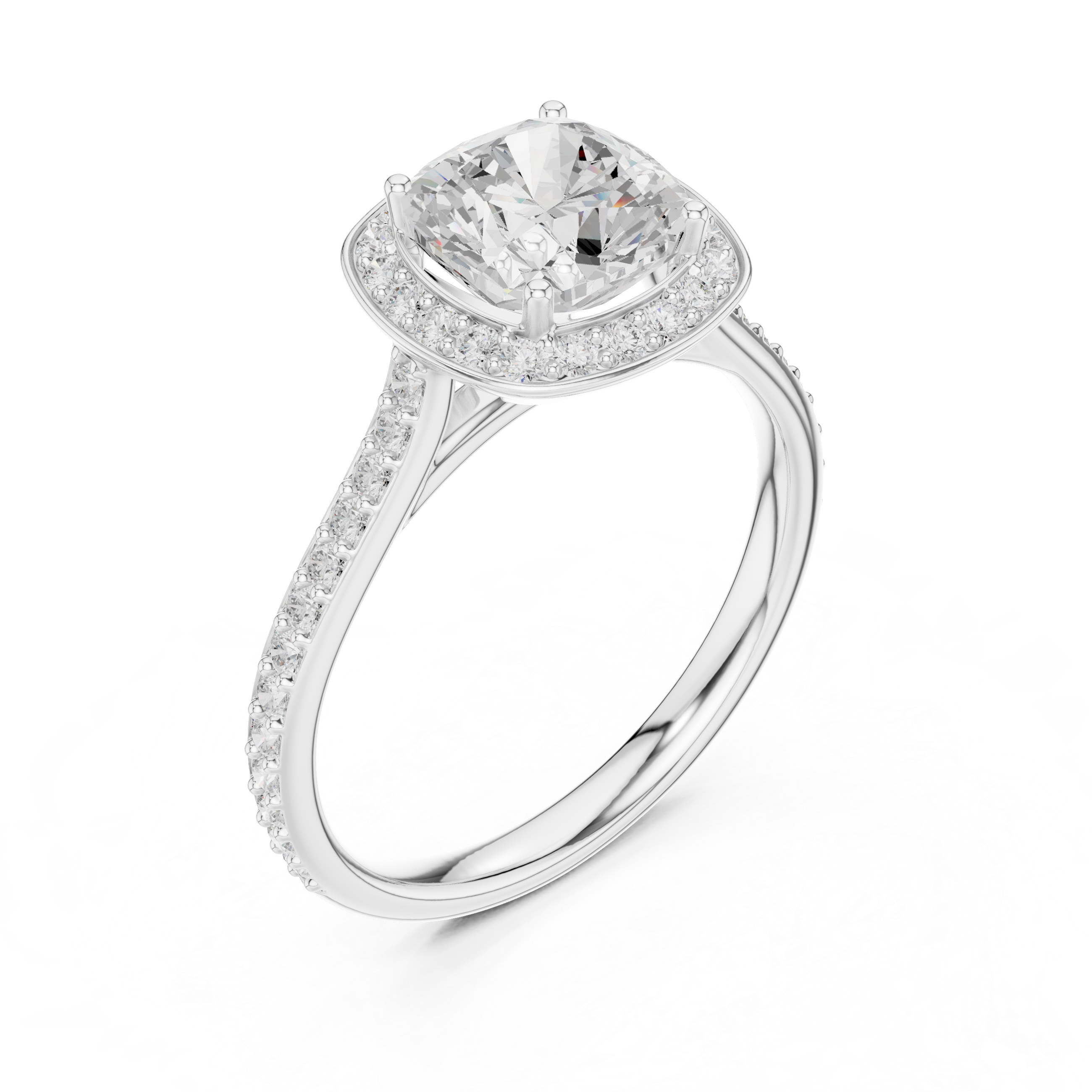 Celestine Cushion Frame Ring