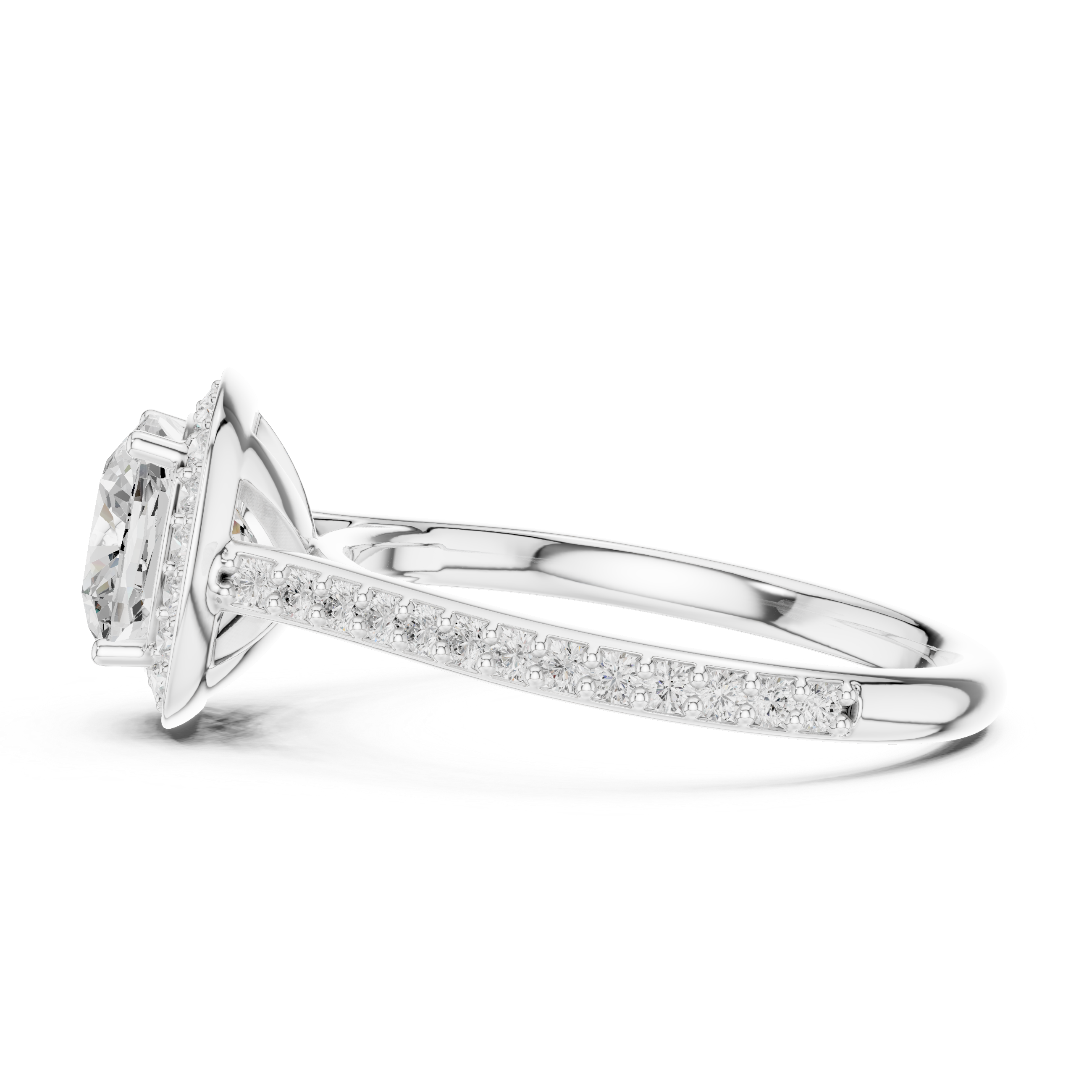 Celestine Cushion Frame Ring